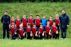 Debout de gauche à droite : Jean-François, Maxime Fr., Arthur, Louis, Mathis, Quentin, Alban, Mathias L., Maxime C., Jérôme Accroupis, de gauche à droite, Martin, Antonin, Paul G., Rémi, Paul V., Robin, Maxime Fi.
