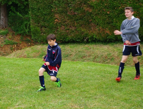 Paul et adrien à l'échauffement